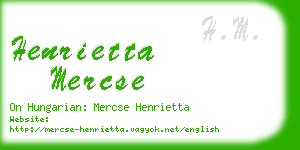 henrietta mercse business card